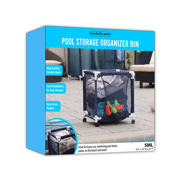 Essentially Yours Rolling Pool Storage Organizer Bin Wayfair
